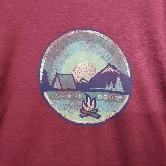 Life Is Good Womens Mountain Long Sleeve Tee Purple Lot Of 2 Medium - Picture 11 of 14